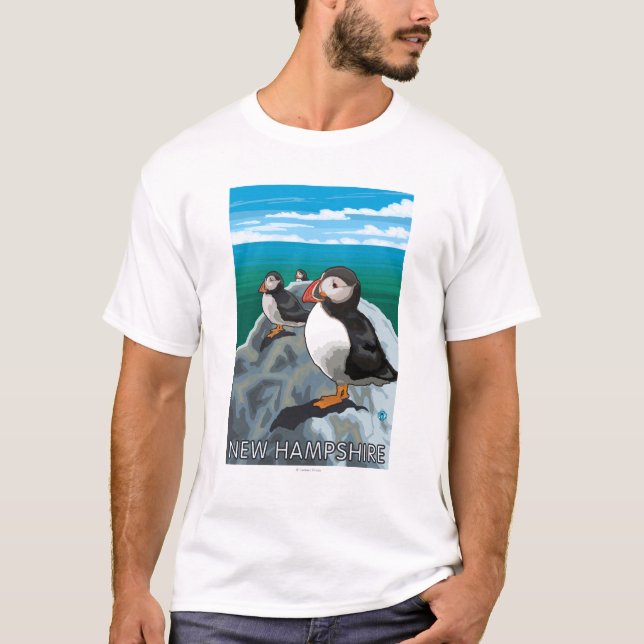 T-shirt Cena nova de HampshirePuffins (Frente)
