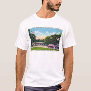 T-shirt Cena sul da área de estacionamento do ponto