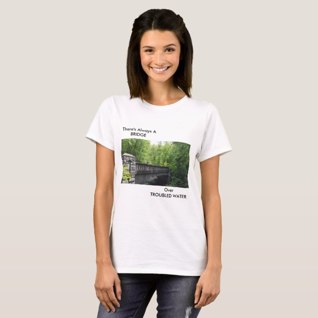 T-SHIRT CENÁRIO DA PONTE COM TEXTO (Frente Completa)