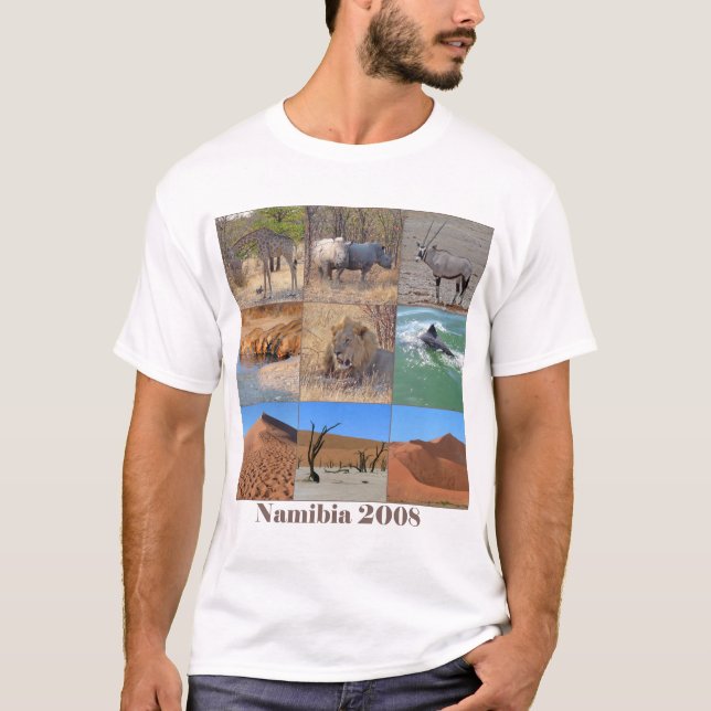T-shirt Cenas de Namíbia & de Botswana (Frente)