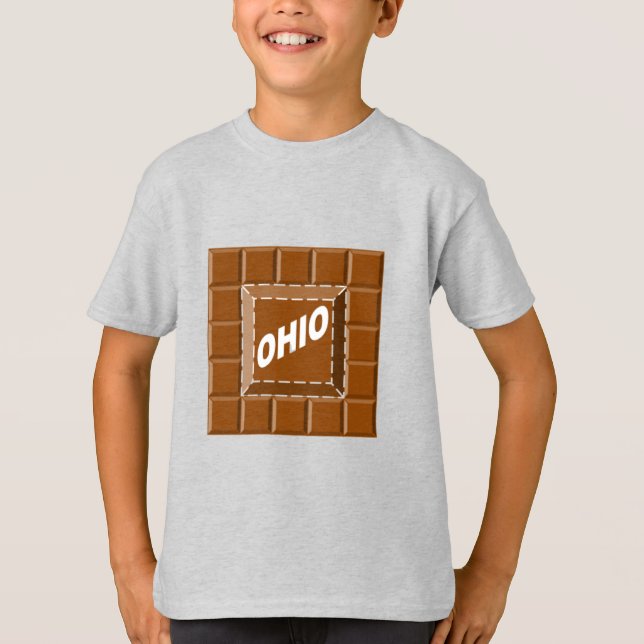 T-shirt cendre Enfants  CHOCOLAT  OHIO (Frente)