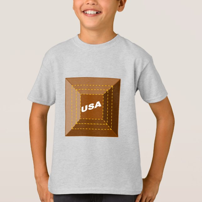 T-shirt cendre Enfants  CHOCOLAT  USA (Frente)