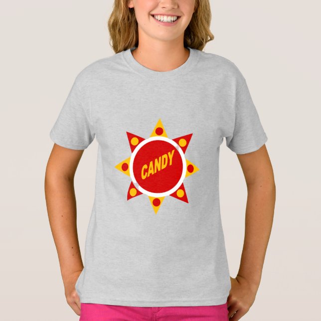 T-shirt cendre filles   CANDY (Frente)