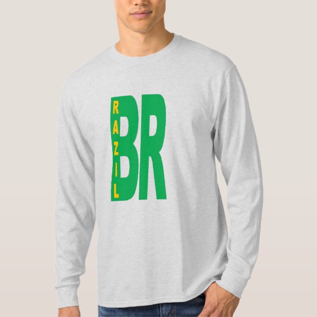 T-shirt cendre homme   BRAZIL (Frente)