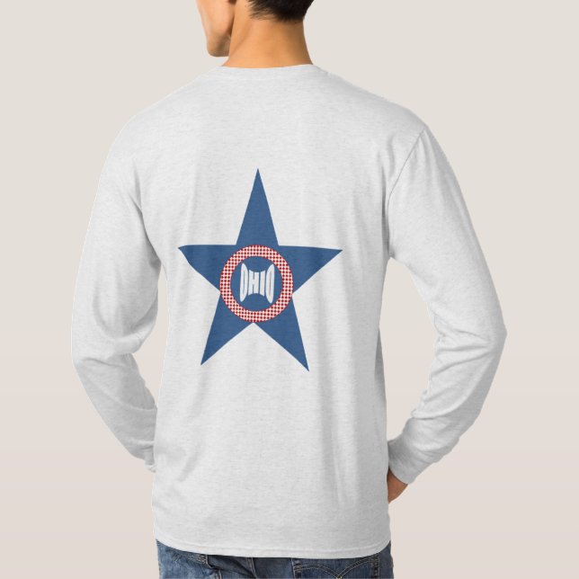T-shirt cendre manches longue dos homme OHIO (Verso)