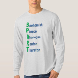 T-shirt cendre manches longues TOURISM SPORT WA