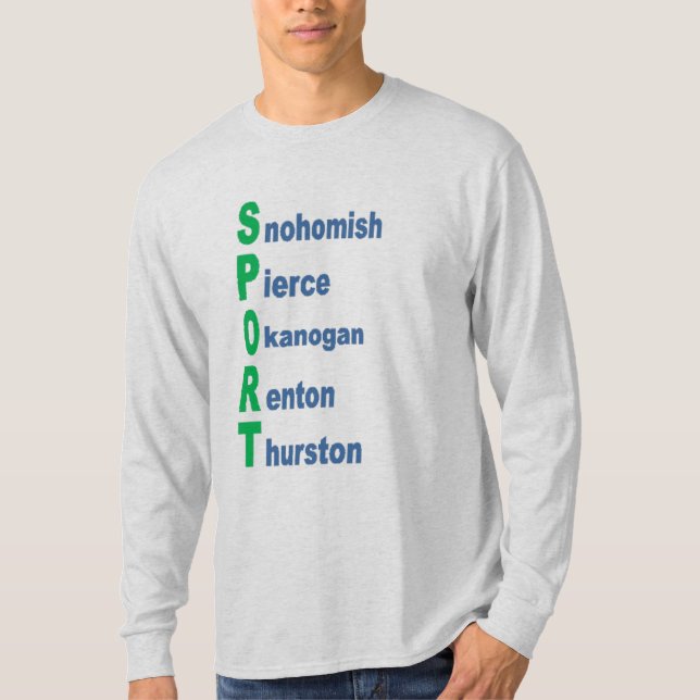 T-shirt cendre manches longues  TOURISM  SPORT  WA (Frente)