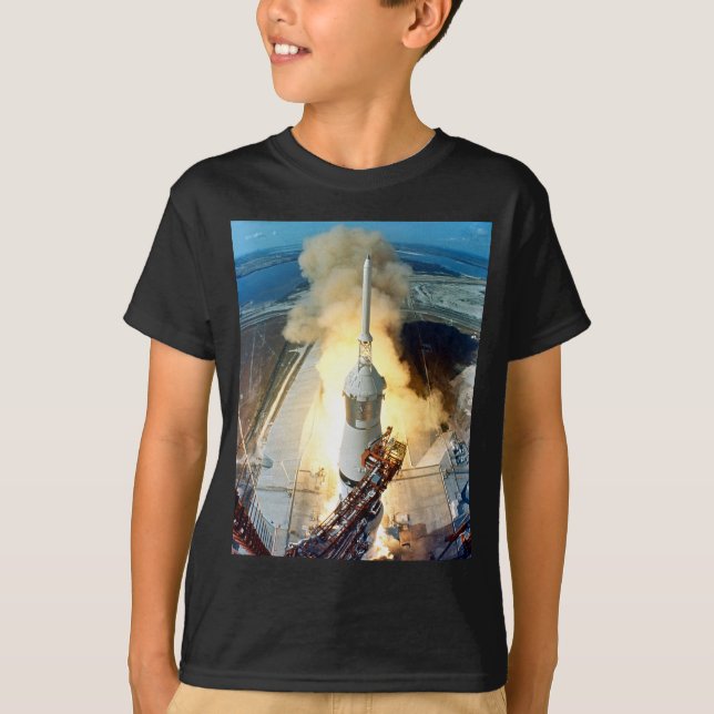 T-shirt Centro Espacial Kennedy do lançamento da aterragem (Frente)