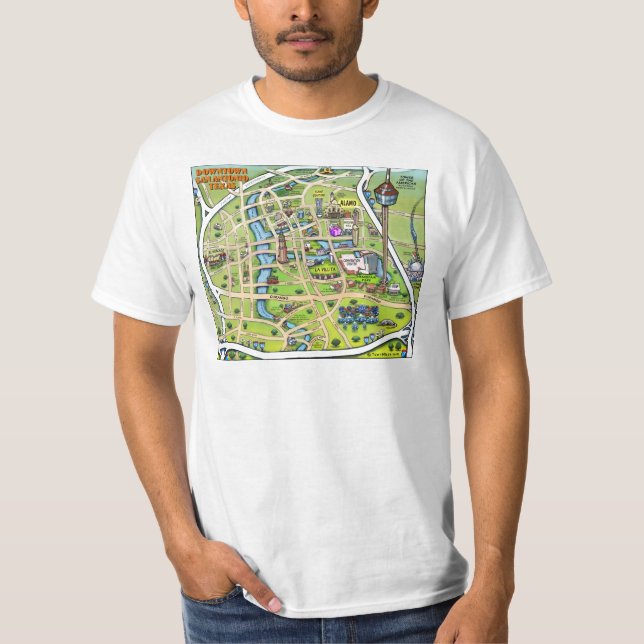 T-shirt Centro San Antonio Texas (Frente)