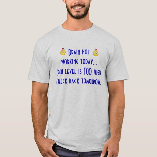 T-shirt Cérebro que não trabalha #2 (Frente)