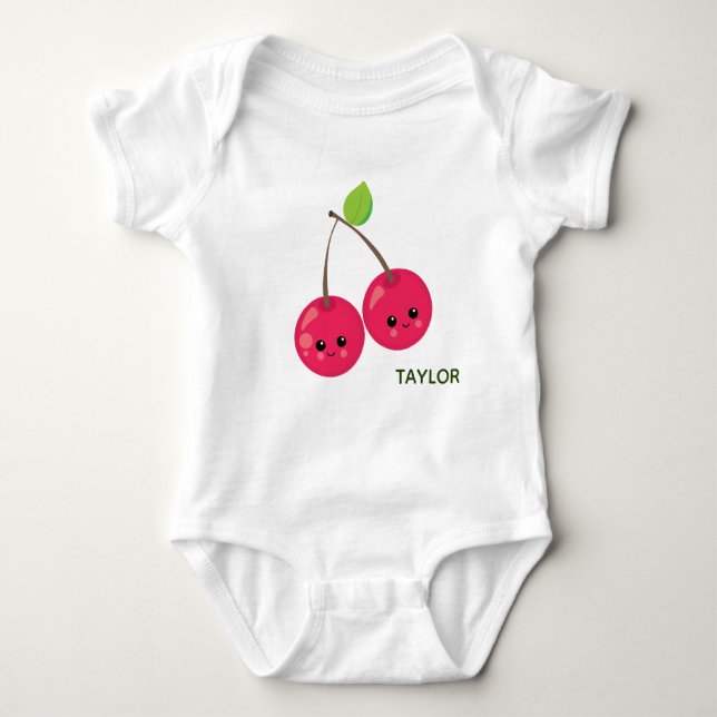 T-shirt Cerejas em Cute (Frente)