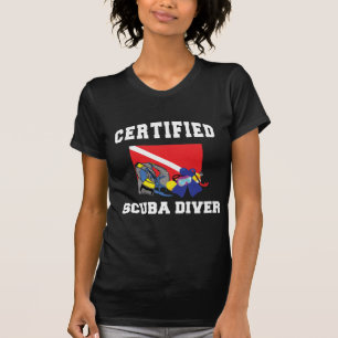 T-shirt certificado da obscuridade do mergulhador
