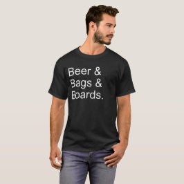 T-shirt Cerveja de Cornhole & bolsas & conselhos