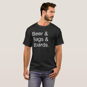 T-shirt Cerveja de Cornhole & bolsas & conselhos