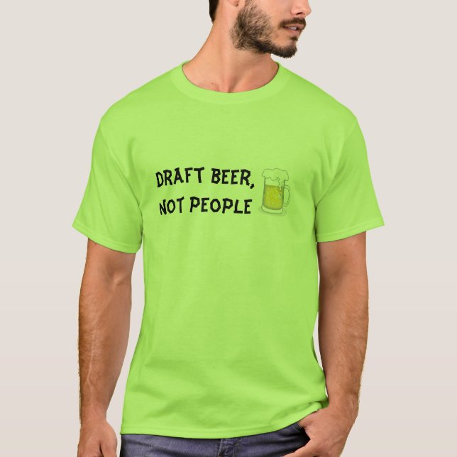 T-shirt Cerveja de esboço, não pessoas (Frente)