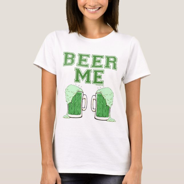T-shirt Cerveja Me 2 Cervejas Verdes (Frente)