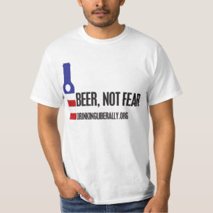 T-shirt Cerveja sem medo da camisa-T masculina