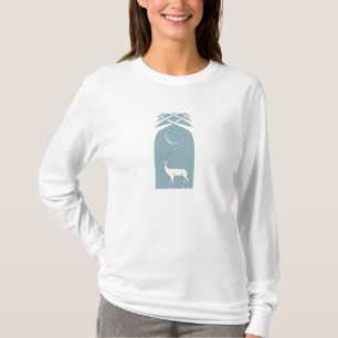 T-shirt Cervos azuis e brancos na arte do céltico da