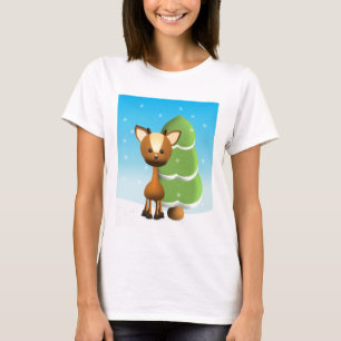 T-shirt Cervos de Wayne na neve