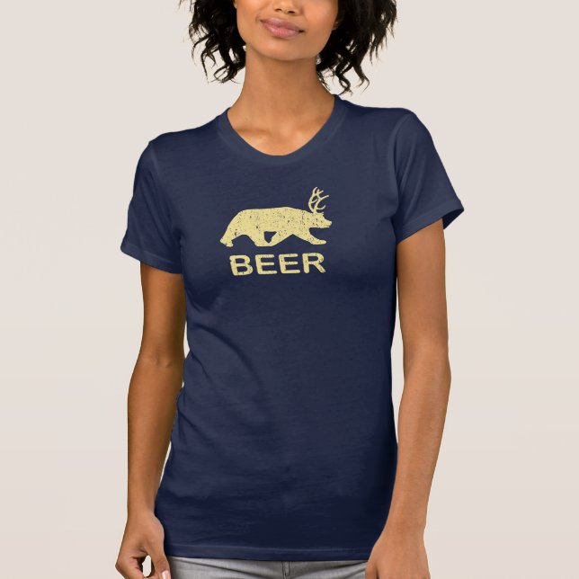T-shirt Cervos do urso da cerveja (Frente)