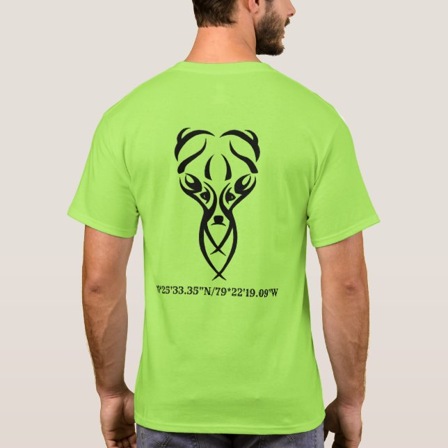 T-shirt cervos e rifle do clube do thee (Verso)