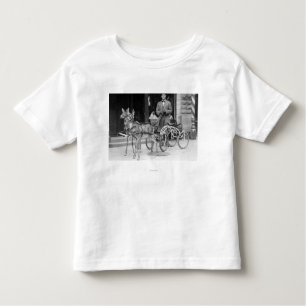 T-shirt Cervos treinados aproveitados a um trenó impar na