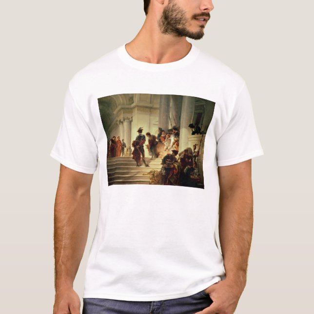 T-shirt Cesare Borgia que deixa o vaticano (Frente)