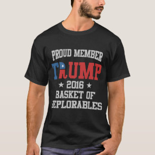T-shirt cesta 2016 orgulhosa do trunp do membro dos