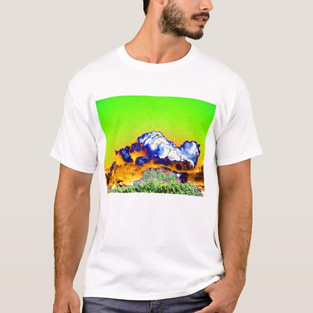 T-shirt Céu de água-marinha (Frente)