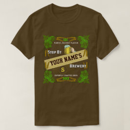 T-shirt Cevada personalizada cervejaria dos saltos do nome