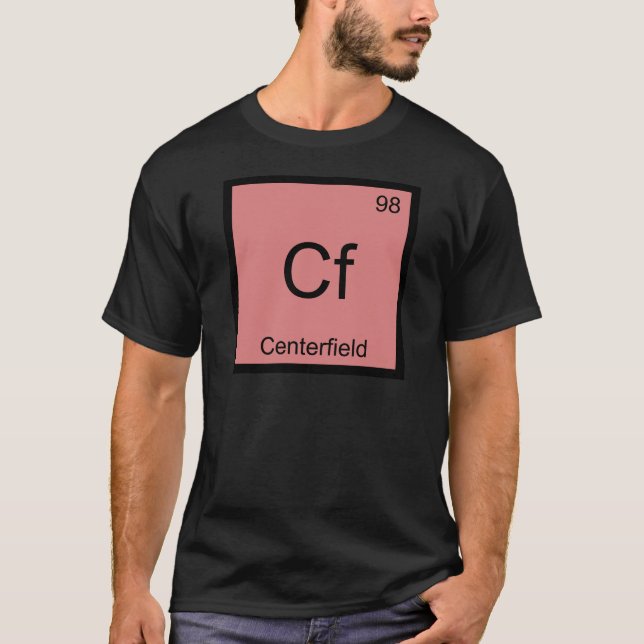 T-shirt Cf - Centro do Campo Símbolo de Elemento Químico B (Frente)