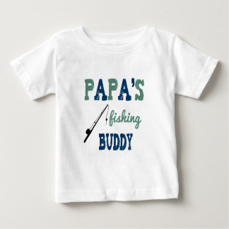 T-shirt Chá de Bebê de Pesca do Papa (azul)