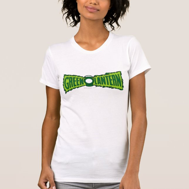 T-shirt Chamas do logotipo verde (Frente)