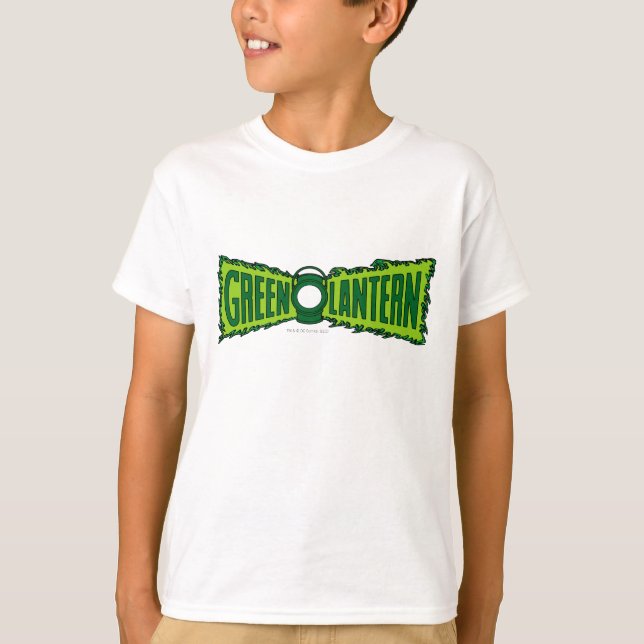 T-shirt Chamas do logotipo verde (Frente)