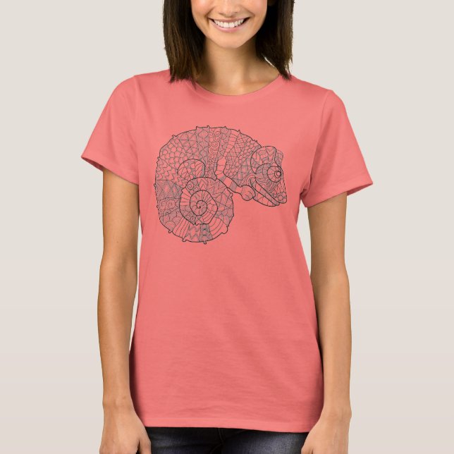 T-shirt Chameleon Zendoodle (Frente)
