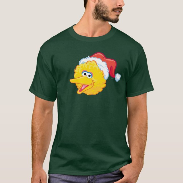 T-shirt Chapéu de Papai Noel do Big Bird (Frente)