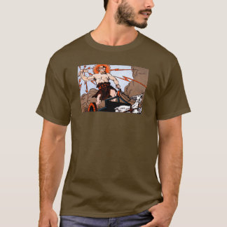 T-shirt Chariot Artwok do parafuso de relâmpago do Thor