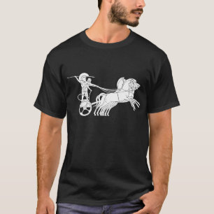 T-shirt Chariot (carruagem) do cavalo, design grego do