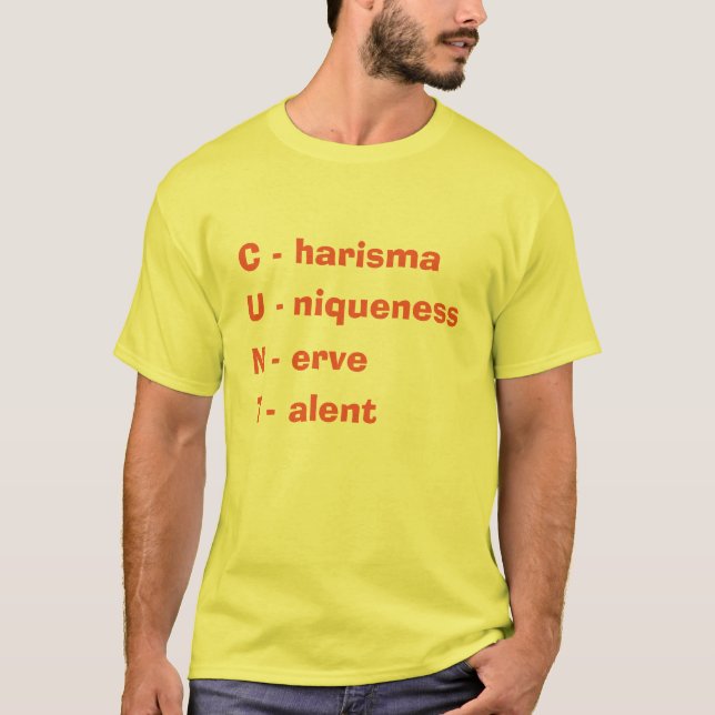 T-shirt Charisma Uniquity Nerve and Talent (Frente)