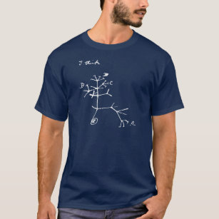 T-shirt Charles Darwin - eu penso (o branco)