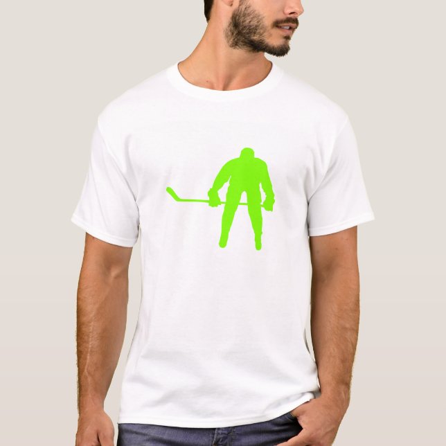 T-shirt Chartreuse, Neon Green Hockey (Frente)