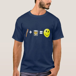 T-shirt Charuto + Tiros = felicidade