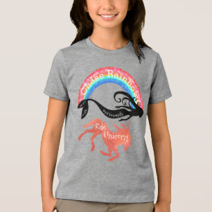 T-shirt Chase Rainbows Natação com Sereias, Ride Unicores