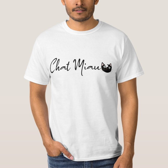 T-SHIRT Chat Miaou tête de chat (Frente)