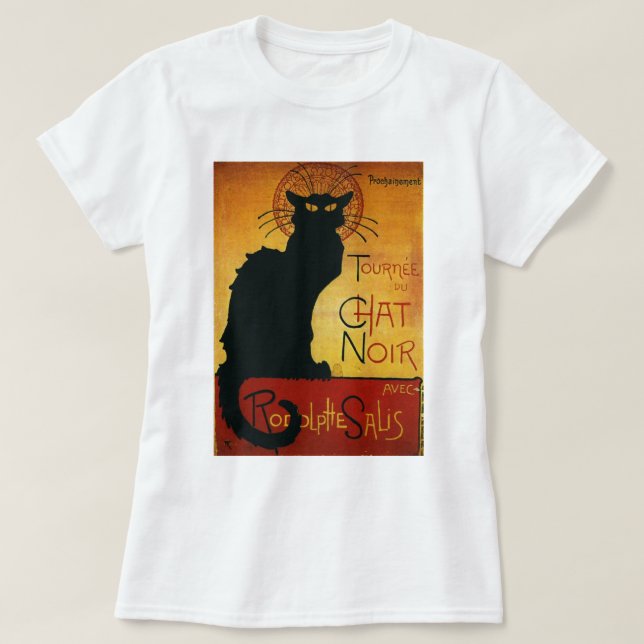 T-shirt Chat Noir - Gato Preto (Frente do Design)