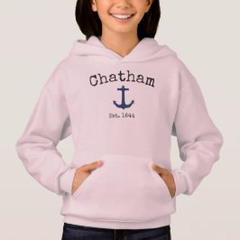 T-shirt Chatham Massachusetts Pink Hoodie para raparigas.