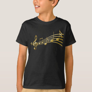 T-shirt Chave dourada do violino