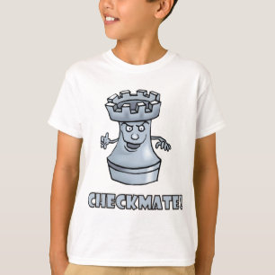 T-shirt Checkmate engraçado da parte de xadrez do rook