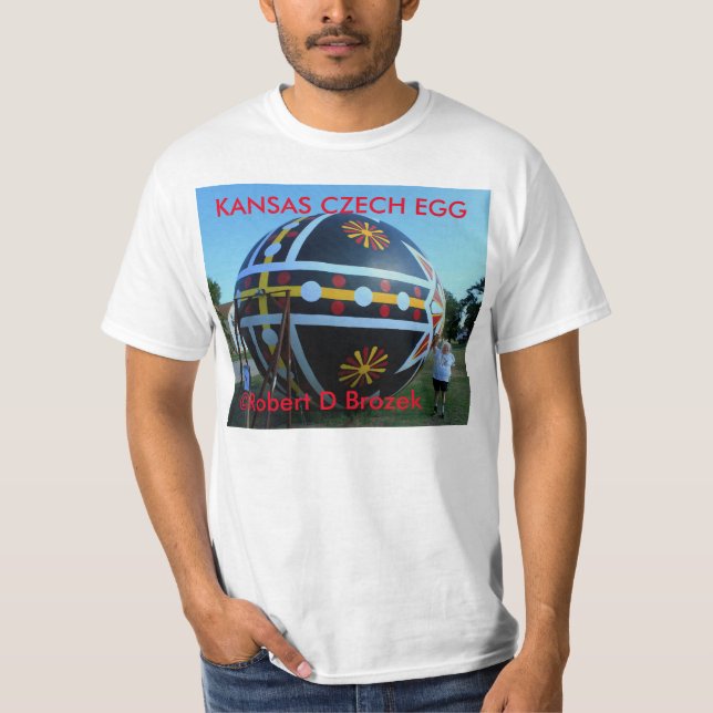 T-shirt checo do ovo de Kansas (Frente)