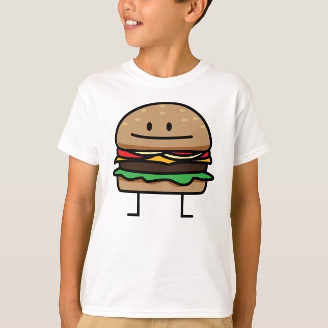 T-shirt Cheeseburger Hamburger Carne moída de carne de bov (Frente)